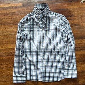 Banana Republic Blue and White Casual Button Down Shirt